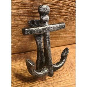 Cast Iron Anchor Doorknocker Small 5 1/4" tall Ocean Beach Decor 0170-11631